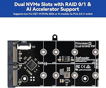 Pironman 5-MAX Dual NVMe M.2 SSD PCIe PC Case for Raspberry Pi 5